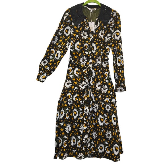 Walter Baker Dresses & Skirts - Walter Baker Cottagecore Floral Collared Dress Dark‎ Academia Whimsygoth